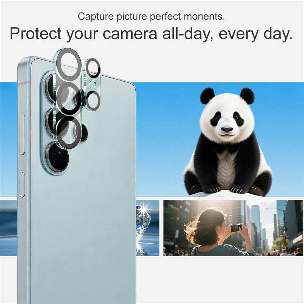 IMAK For Samsung Galaxy S26 Ultra Tempered Glass Camera Lens Protector Acrylic Lens Cap (Black Circle Design) - 4