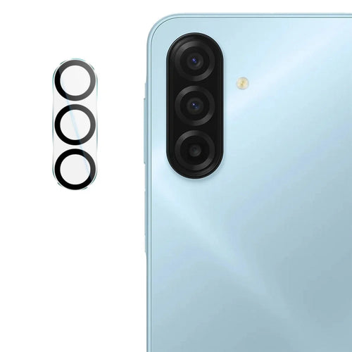 IMAK For Samsung Galaxy A17 5G / A17 4G Tempered Glass Camera Lens Protector Acrylic Lens Cap (Black Circle Design) - 1