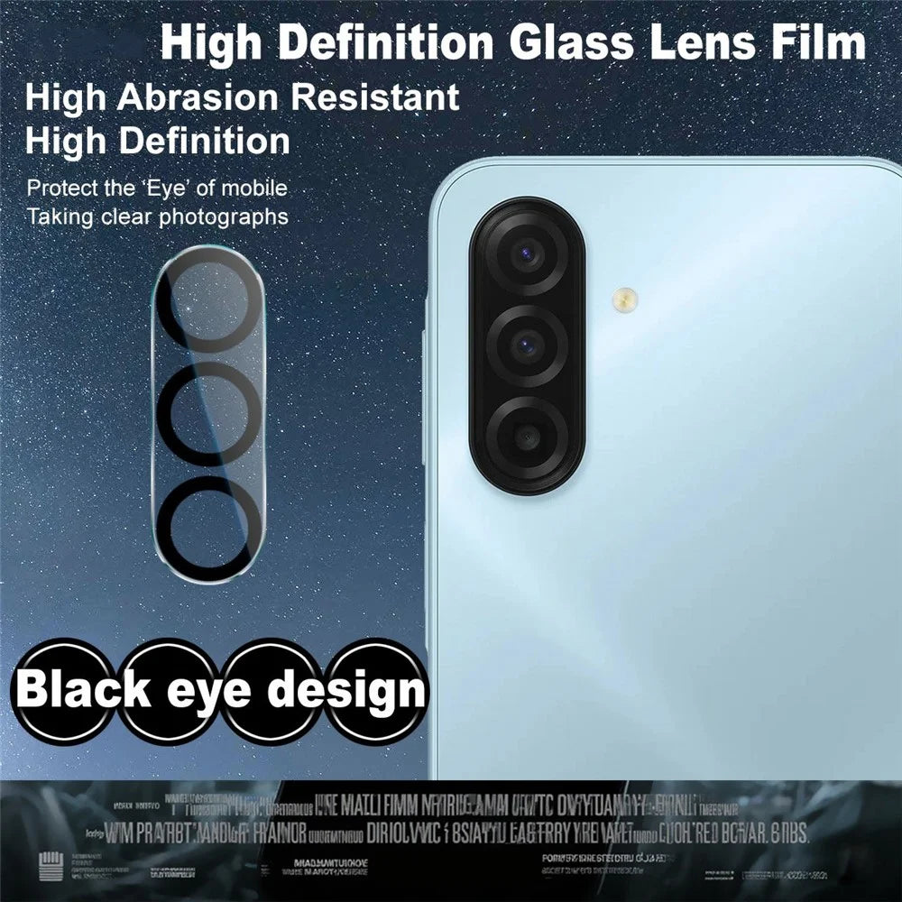 IMAK For Samsung Galaxy A17 5G / A17 4G Tempered Glass Camera Lens Protector Acrylic Lens Cap (Black Circle Design) - 2