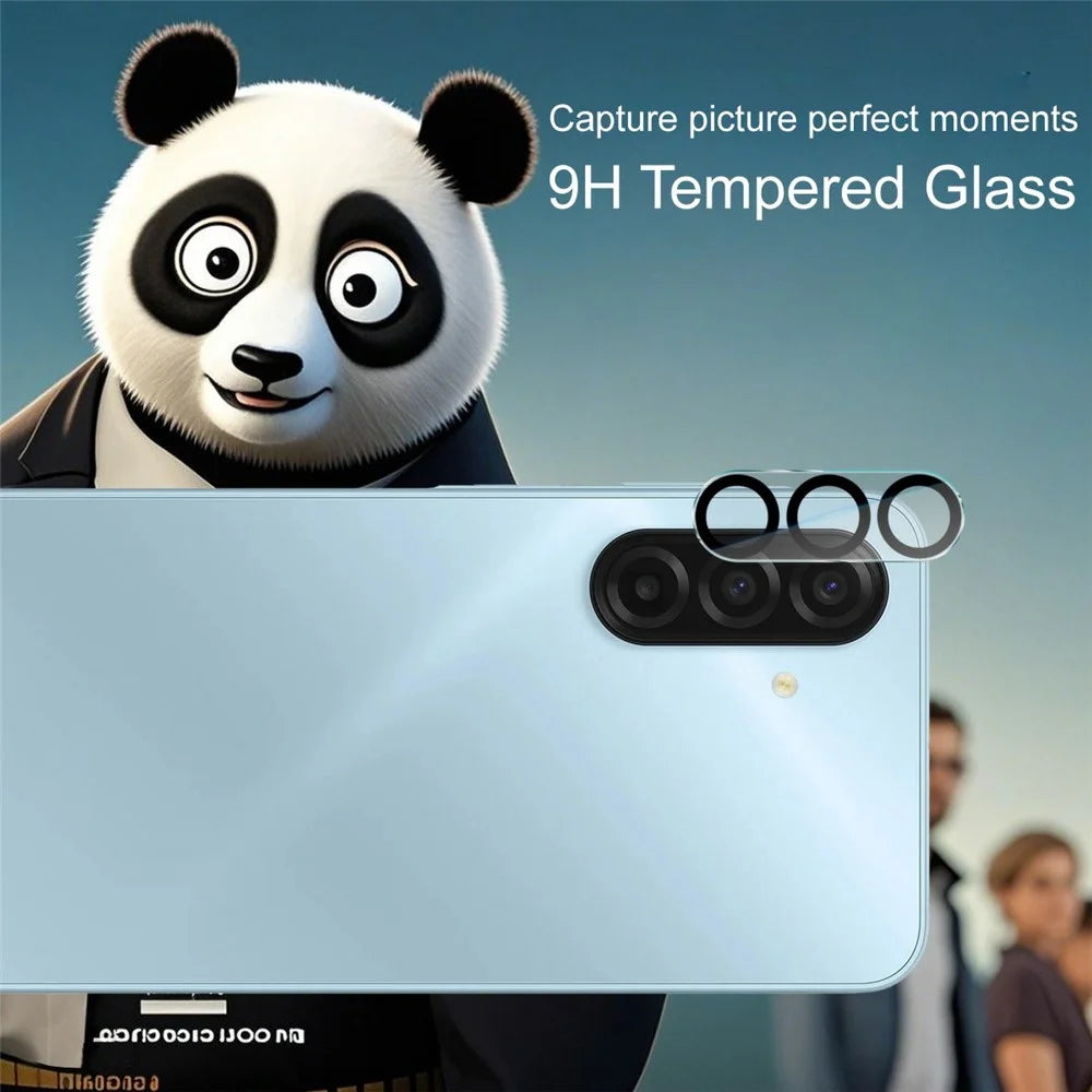 IMAK For Samsung Galaxy A17 5G / A17 4G Tempered Glass Camera Lens Protector Acrylic Lens Cap (Black Circle Design) - 3