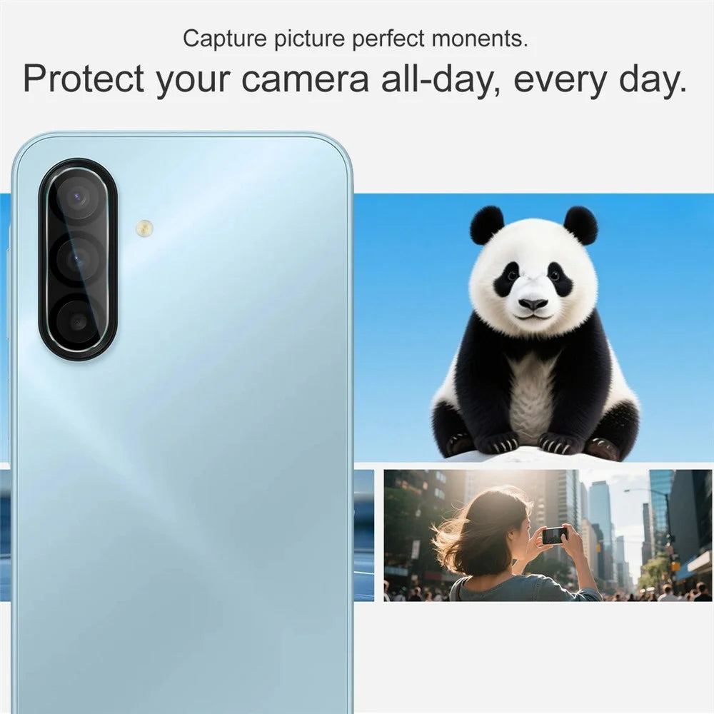 IMAK For Samsung Galaxy A17 5G / A17 4G Tempered Glass Camera Lens Protector Acrylic Lens Cap (Black Circle Design) - 5