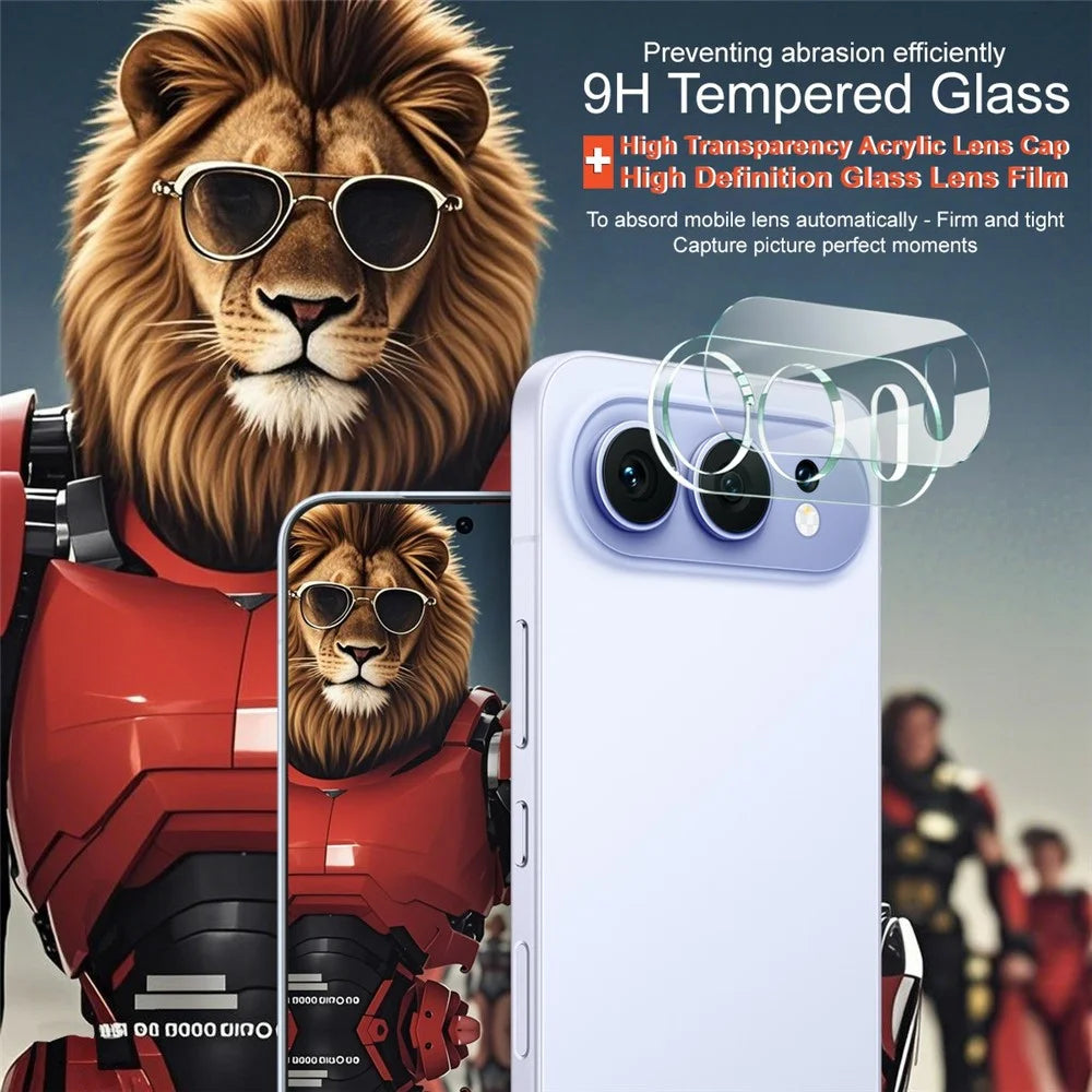 IMAK For Honor 500 5G Tempered Glass Full Cover Camera Lens Protector + Acrylic Lens Cap - 3