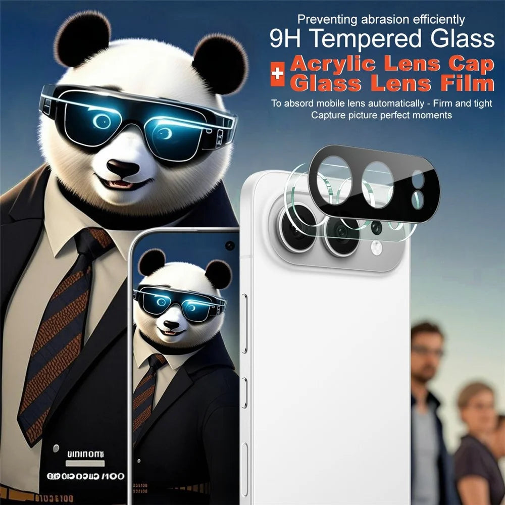 IMAK For Honor 500 5G Tempered Glass Full Cover Lens Film + Acrylic Cap (Black Version) - 3