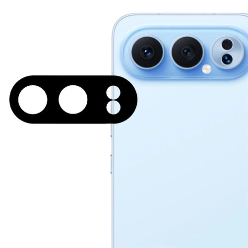 For Honor 500 5G Tempered Glass Lens Protector Black Silk Printing Camera Lens Film - 1