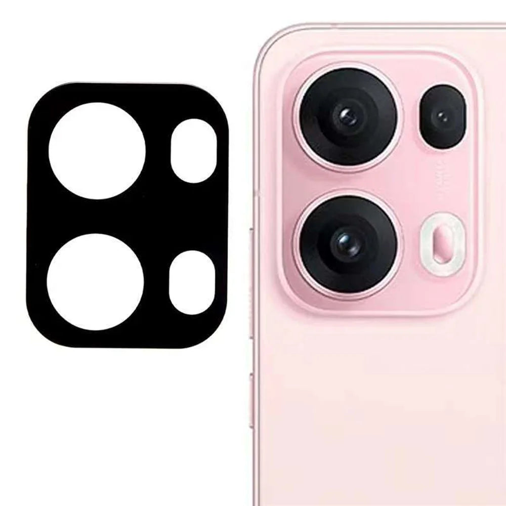 For Oppo Reno13 Pro 5G Tempered Glass Lens Protector Silk Printing Camera Lens Film - Black - 1