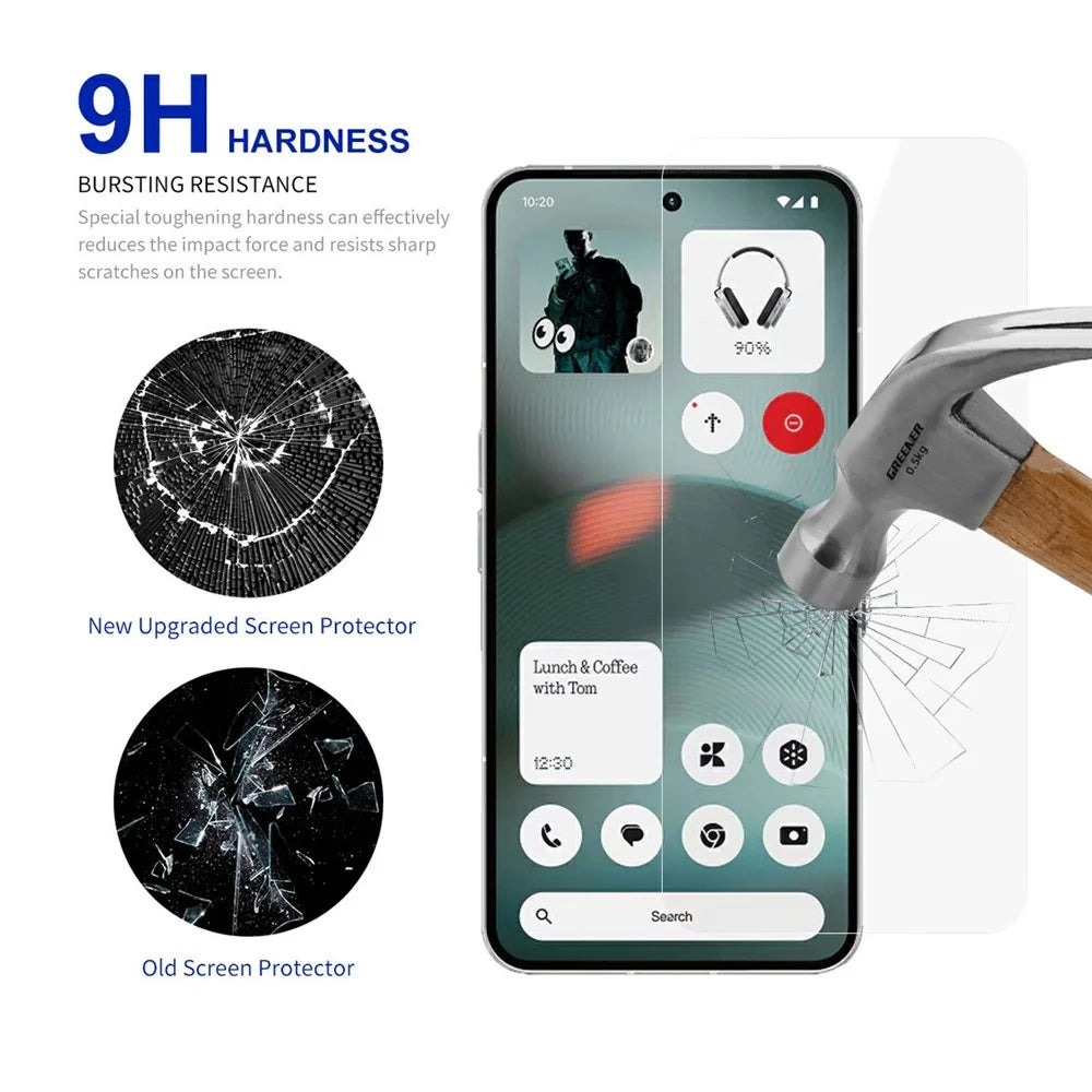 RURIHAI For Nothing Phone (3a) Lite 5G Screen Protector 0.26mm 2.5D Full Glue High Aluminium Silicon Glass Film (NOT Complete Covering) - 3