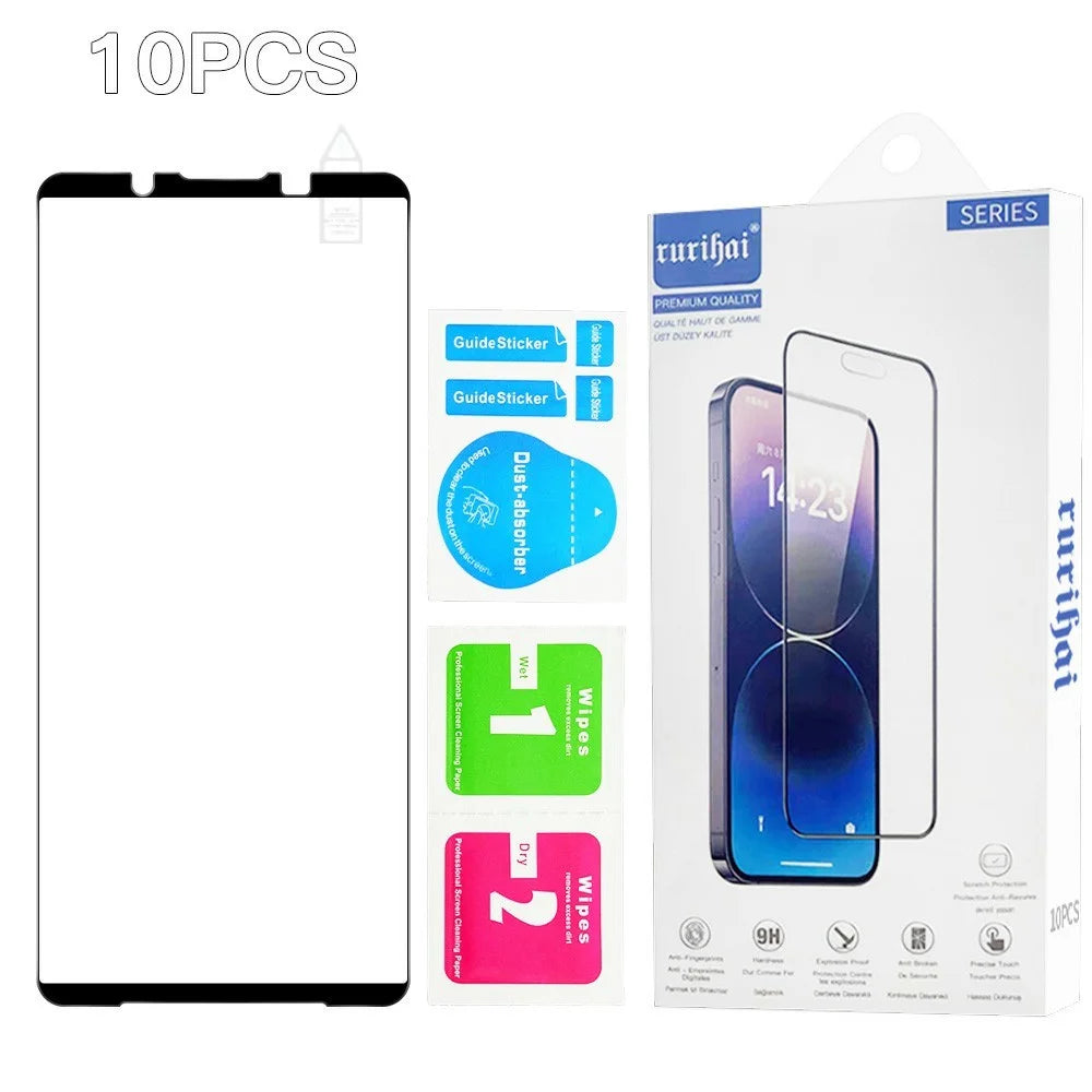 RURIHAI 10Pcs For Sony Xperia 1 VII Full Glue High Aluminium-Silicon Glass Film 0.26mm 2.5D Full Screen Protector - 7