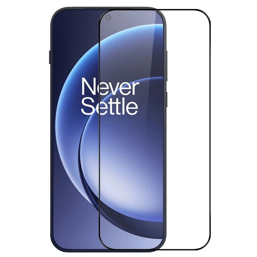 NORTHJO A++ For OnePlus 15 5G Full Screen Protector Silk Printing Full Glue High Aluminum-Silicon Glass Film Support Fingerprint Unlock  - Black - 1