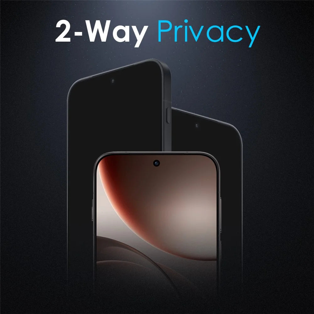 NORTHJO A++ For Oppo Find X9 Pro 5G 28 ° Privacy Full Screen Protector Fingerprint Unlock High Aluminium-Silicon Film 0.15mm 2.5D Full Glue Silk Printing - 4