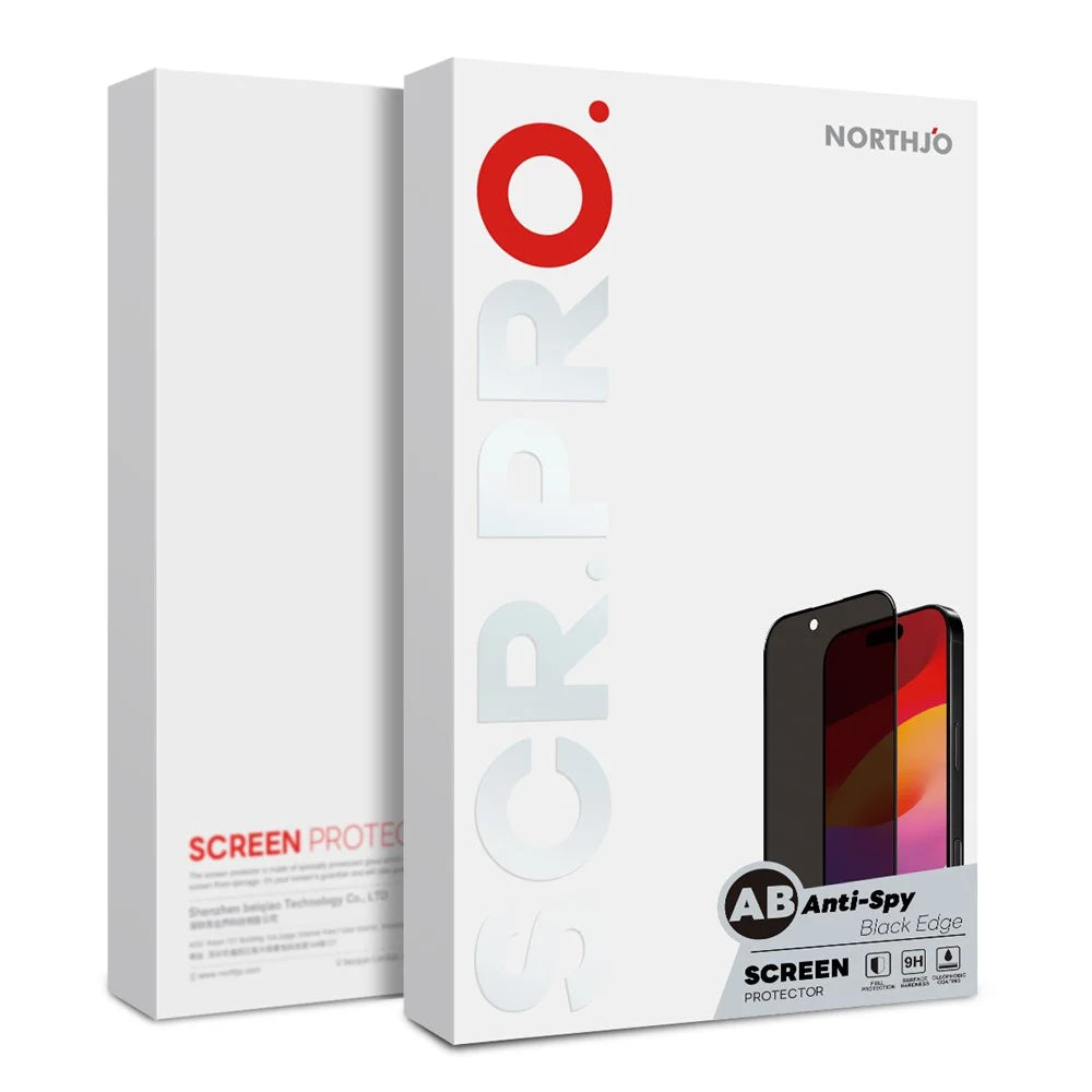 NORTHJO A++ For OnePlus 15 5G 28 ° Privacy Full Screen Protector Fingerprint Unlock High Aluminium-Silicon Film 0.15mm 2.5D Full Glue Silk Printing - 5