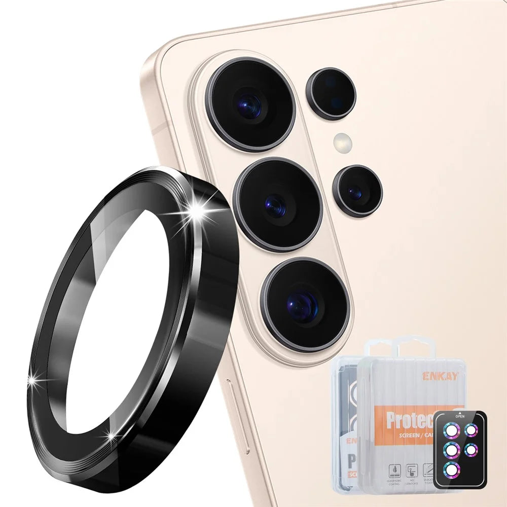 ENKAY HAT PRINCE For Samsung Galaxy S26 Ultra Camera Lens Protector  Metal Ring Lens Film - Black - 1