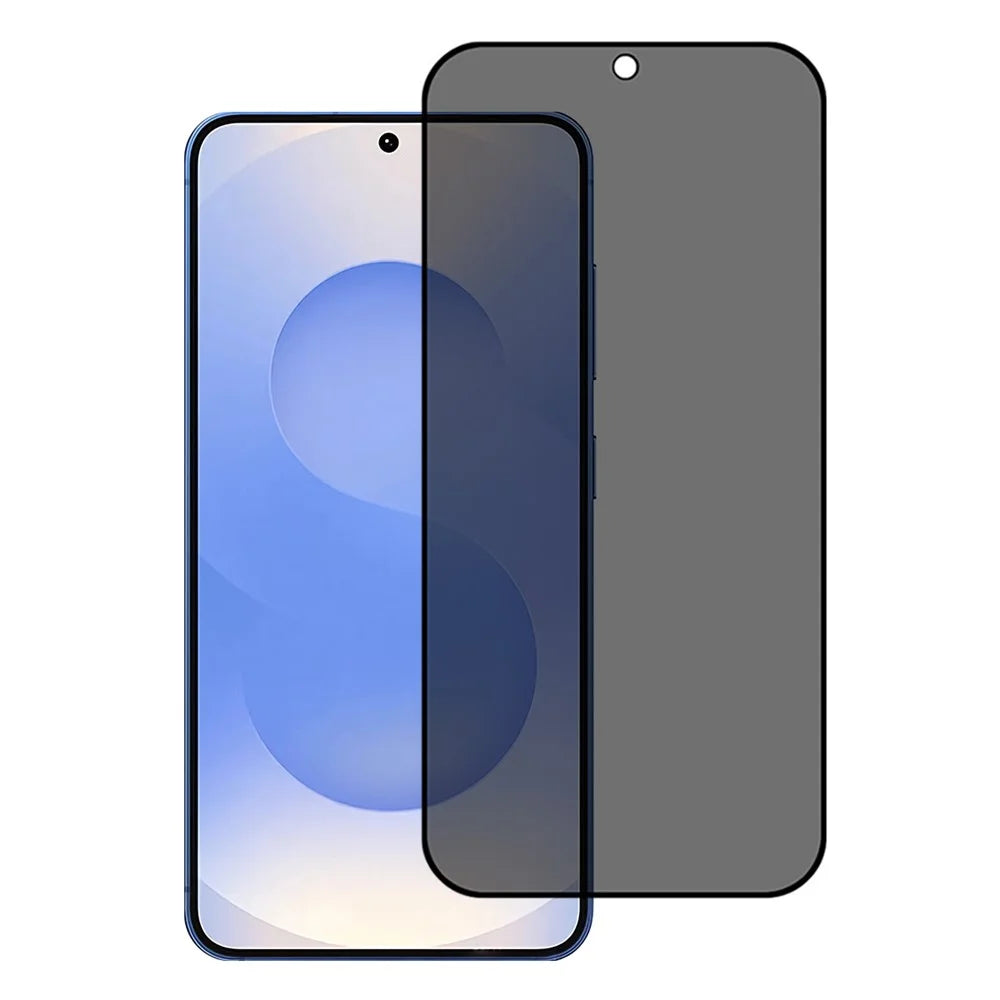 For Samsung Galaxy S26+ / S25 Edge Screen Protector Silk Printing Full Glue Anti Spy Tempered Glass Film (Fingerprint Unlock) - 1