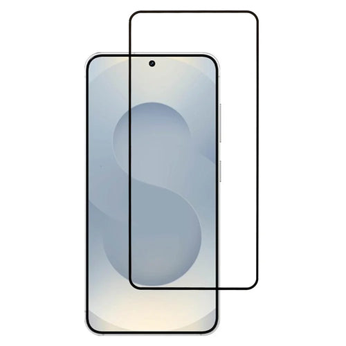 For Samsung Galaxy S26+ Full Screen Protector Full Glue Arc Edge HD High Aluminium-silicon Glass Film with Black Silk Print Edge (Fingerprint Unlock) - 1