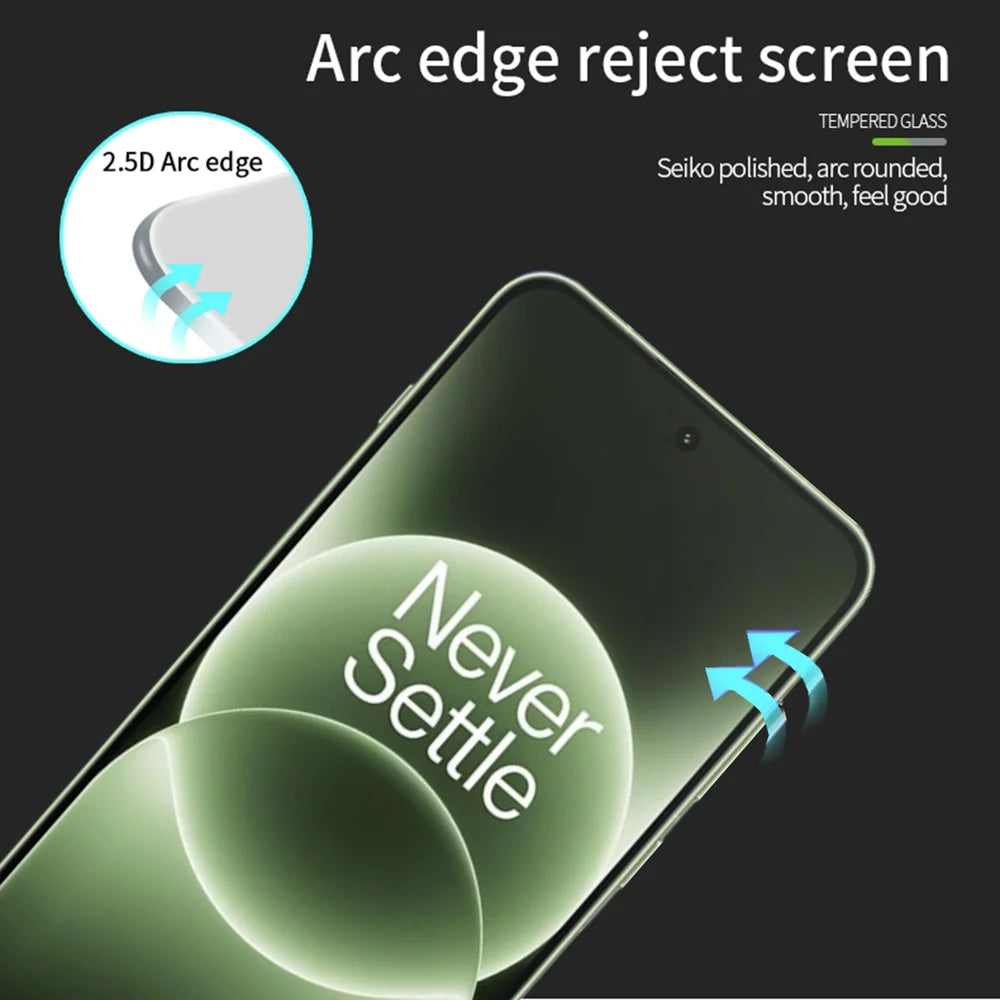MOFI For OnePlus 15R 5G / Ace 6T 5G / Ace 6 5G Screen Protector  9H Full Glue Full Coverage High Aluminum-Silicon Glass Film - Black - 2