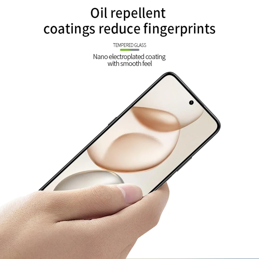 MOFI For Honor 400 Smart 4G / Honor 400 Smart 5G Screen Protector  9H Full Glue Full Coverage High Aluminum-Silicon Glass Film - Black - 4
