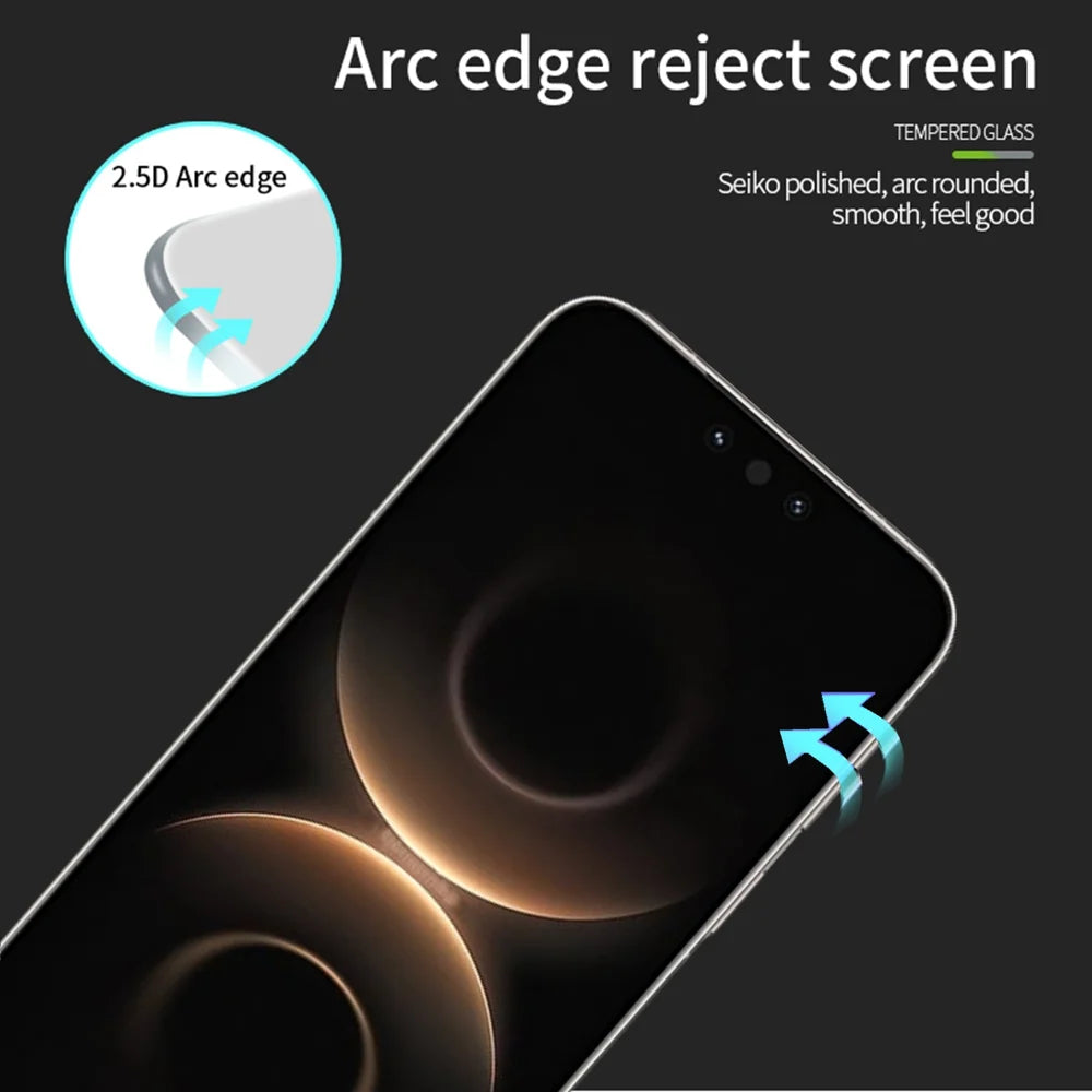 MOFI For Huawei Mate 80 Pro / Huawei Mate 80 Screen Protector  9H Full Glue Full Coverage High Aluminum-Silicon Glass Film - Black - 2
