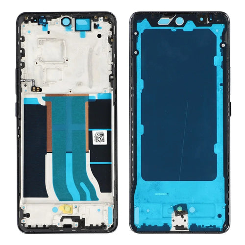 For Realme 12 Pro 5G / 12 Pro+ 5G Middle Plate Frame Repair Part (A-Side) (without Logo) - Black - 1