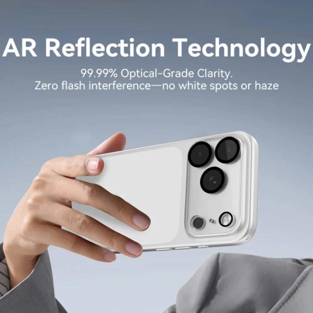 For iPhone 17 Pro Camera Lens Protector Black Ring Silk Printing Tempered Glass Acrylic Lens Film - 4