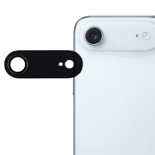 For iPhone Air Camera Lens Protector Aluminum Alloy Metal Frame + Tempered Glass Lens Film - Black - 1