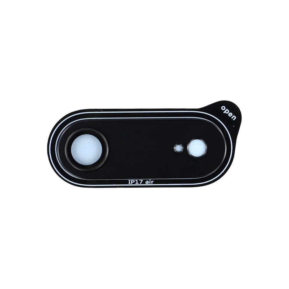 For iPhone Air Camera Lens Protector Aluminum Alloy Metal Frame + Tempered Glass Lens Film - Black - 3