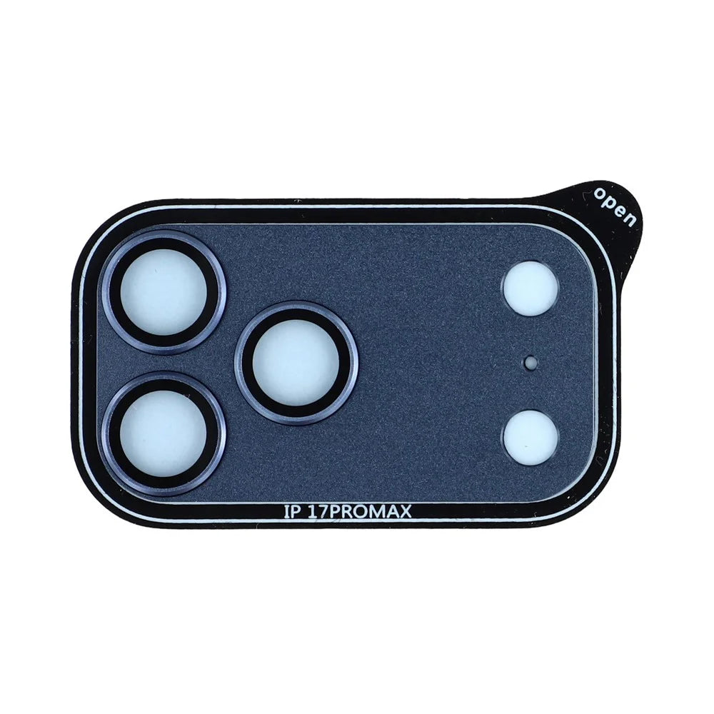 For iPhone  17 Pro Max Camera Lens Protector Aluminum Alloy Metal Frame + Tempered Glass Lens Film - Blue - 3