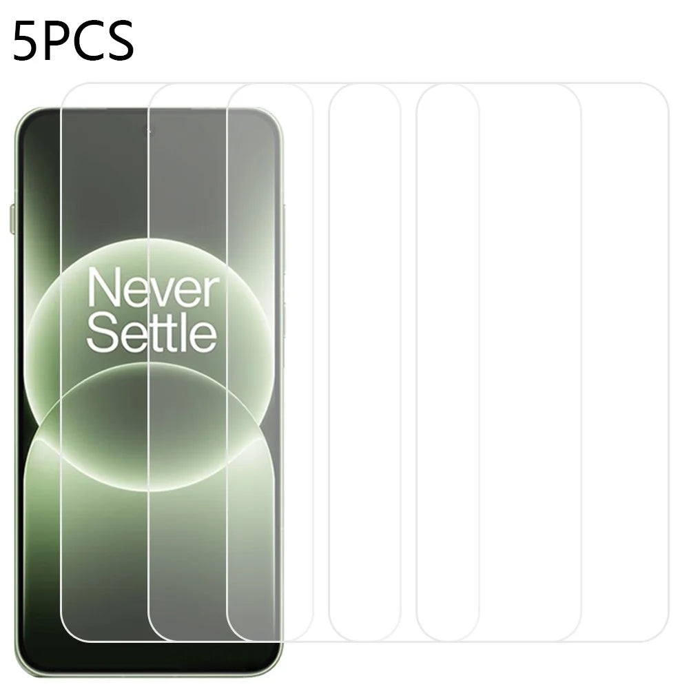5Pcs For OnePlus 15R 5G / Ace 6T 5G / Ace 6 5G Front Screen Protector 0.3mm 2.5D Tempered Glass Clear Film (Not Complete Covering) - 1