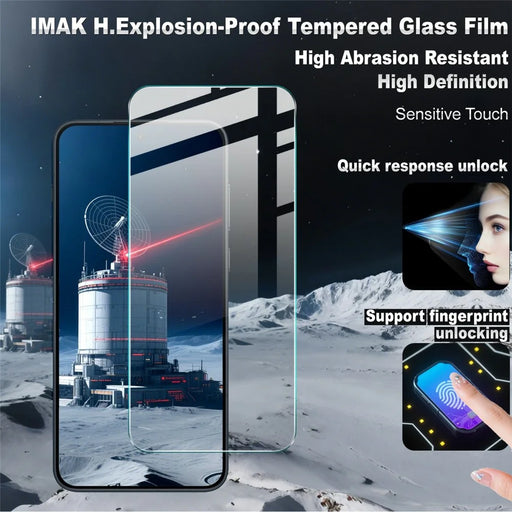 IMAK H Series Screen Protector for OnePlus Ace 6 5G / Ace 6T 5G / 15R 5G Tempered Glass Film (Not Complete Coverage) (Fingerprint Unlock) - 2