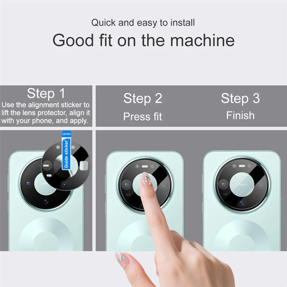 IMAK For Huawei Mate 80 / Mate 80 Pro Camera Lens Protector Tempered Glass HD Clear Full Cover Lens Film (Black Version) - 4