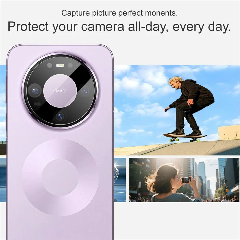 IMAK For Huawei Mate 80 / Mate 80 Pro Camera Lens Protector Tempered Glass HD Clear Full Cover Lens Film (Black Version) - 5