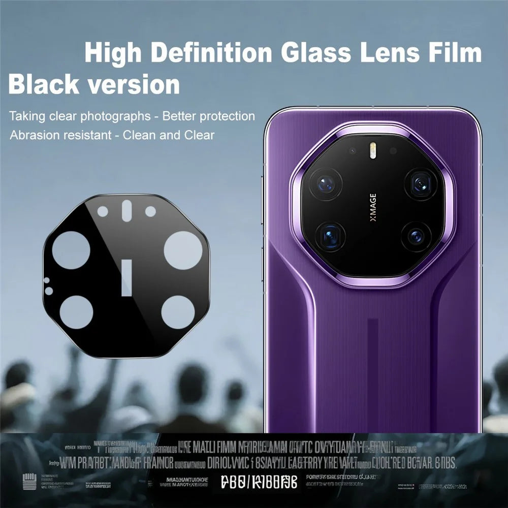 IMAK For Huawei Mate 80 RS Ultimate Camera Lens Protector Tempered Glass HD Clear Full Cover Lens Film (Black Version) - 2