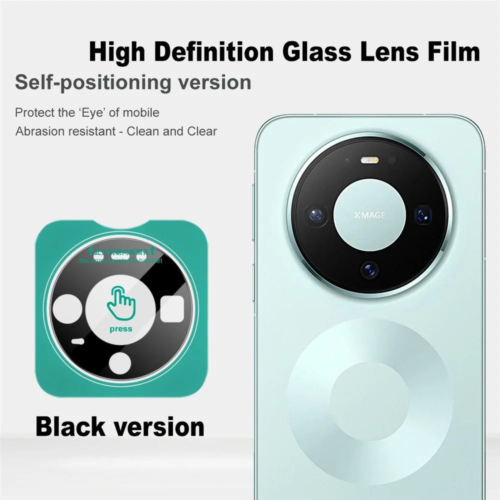 IMAK For Huawei Mate 80 / Mate 80 Pro Tempered Glass Full Cover Camera Lens Protector with Self Positioning Frame (Black Version) - 3