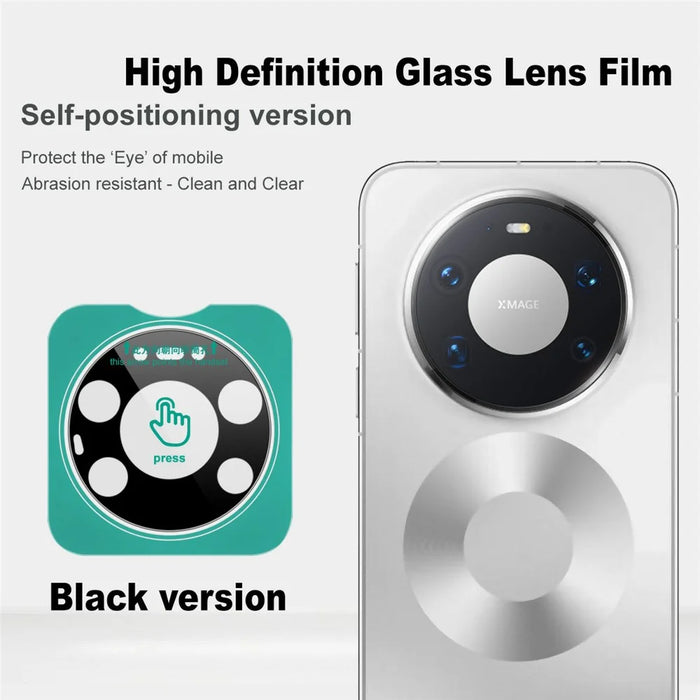 IMAK For Huawei Mate 80 Pro Max Tempered Glass Full Cover Camera Lens Protector with Self Positioning Frame (Black Version) - 3