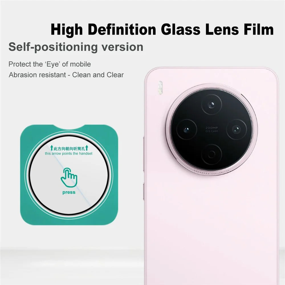 IMAK For vivo Y500 Pro 5G Camera Lens Protector Tempered Glass Full Cover Lens Film with Self Positioning Frame - 3