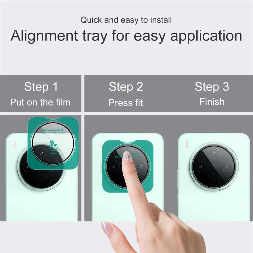 IMAK For vivo Y500 Pro 5G Camera Lens Protector Tempered Glass Full Cover Lens Film with Self Positioning Frame - 5