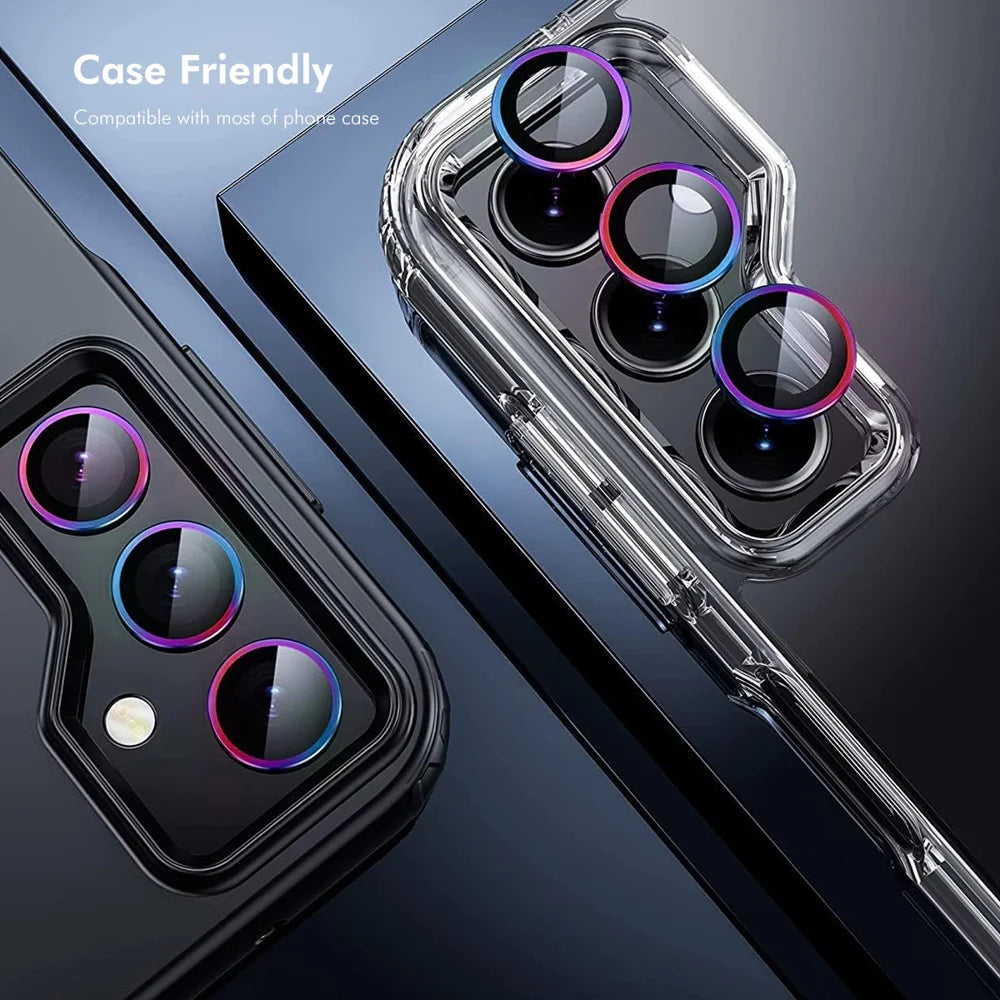 ENKAY HAT PRINCE For Samsung Galaxy A57 5G / A37 5G Camera Lens Protector  Metal Ring Lens Film - Black - 6