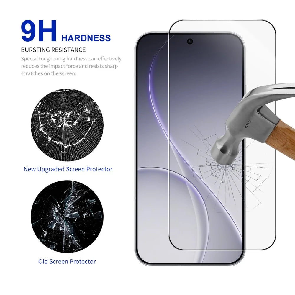 RURIHAI For Oppo Reno15 5G (Global) Full Screen Protector Secondary Hardening High Aluminium-Silicon Glass Film - 3