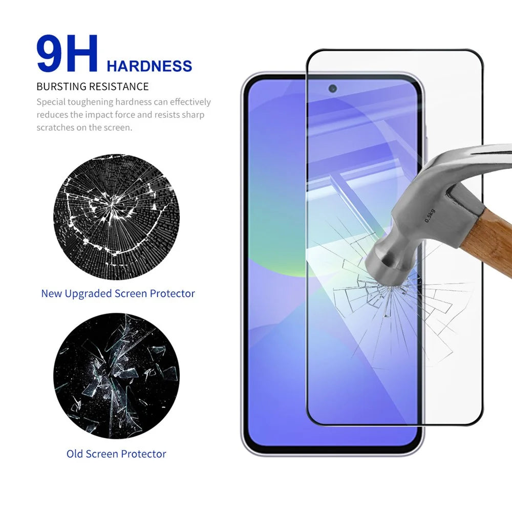 RURIHAI For Samsung Galaxy A37 5G / A57 5G Full Screen Protector Secondary Hardening High Aluminium-Silicon Glass Film - 3