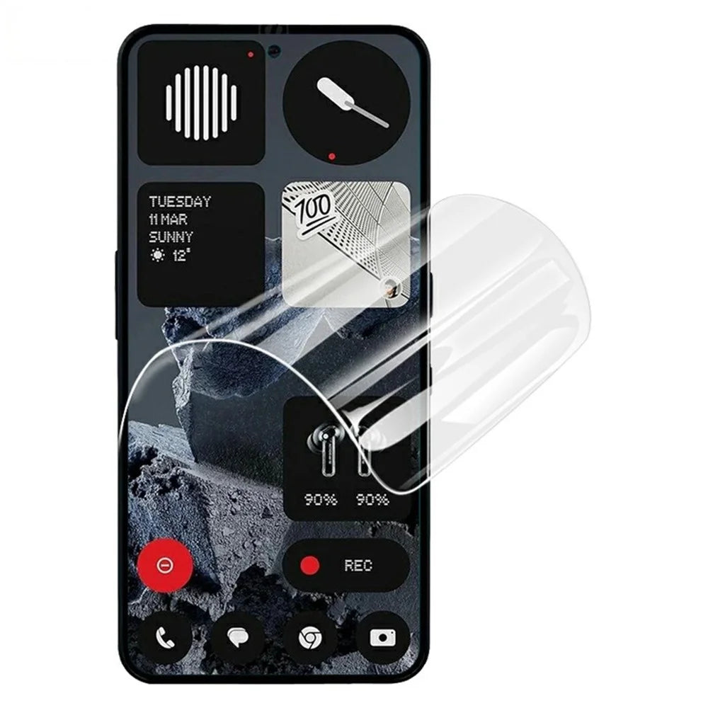 IMAK Hydrogel Film 4th For Nothing Phone (3a) Lite 5G Full Screen Protector Ultra Clear Full Glue Soft TPU Film (Fingerprint Unlock) - Transparent - 2