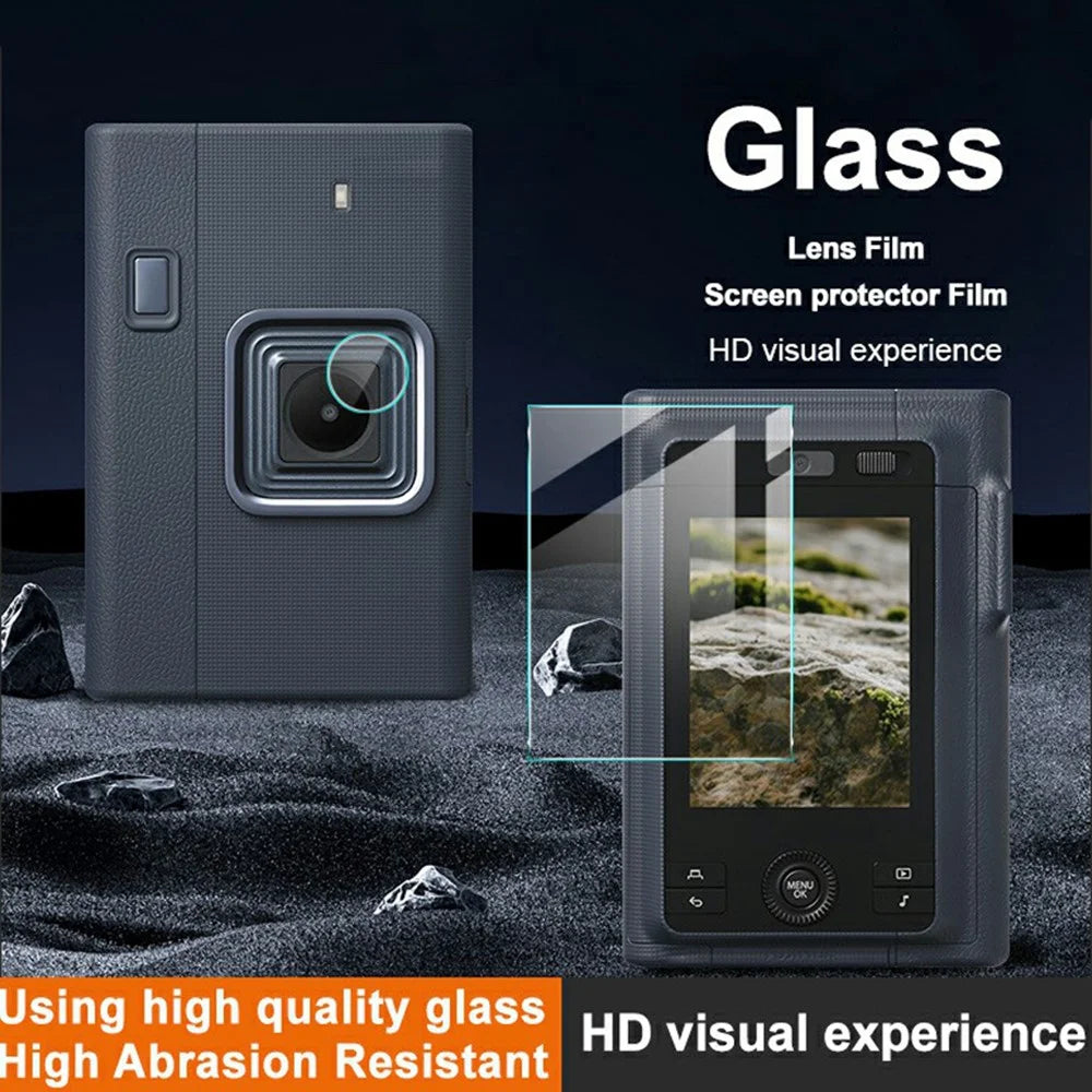 IMAK For Fujifilm Instax Mini LiPlay+ Camera Tempered Glass Screen Protector + Lens Protector Kit - 3