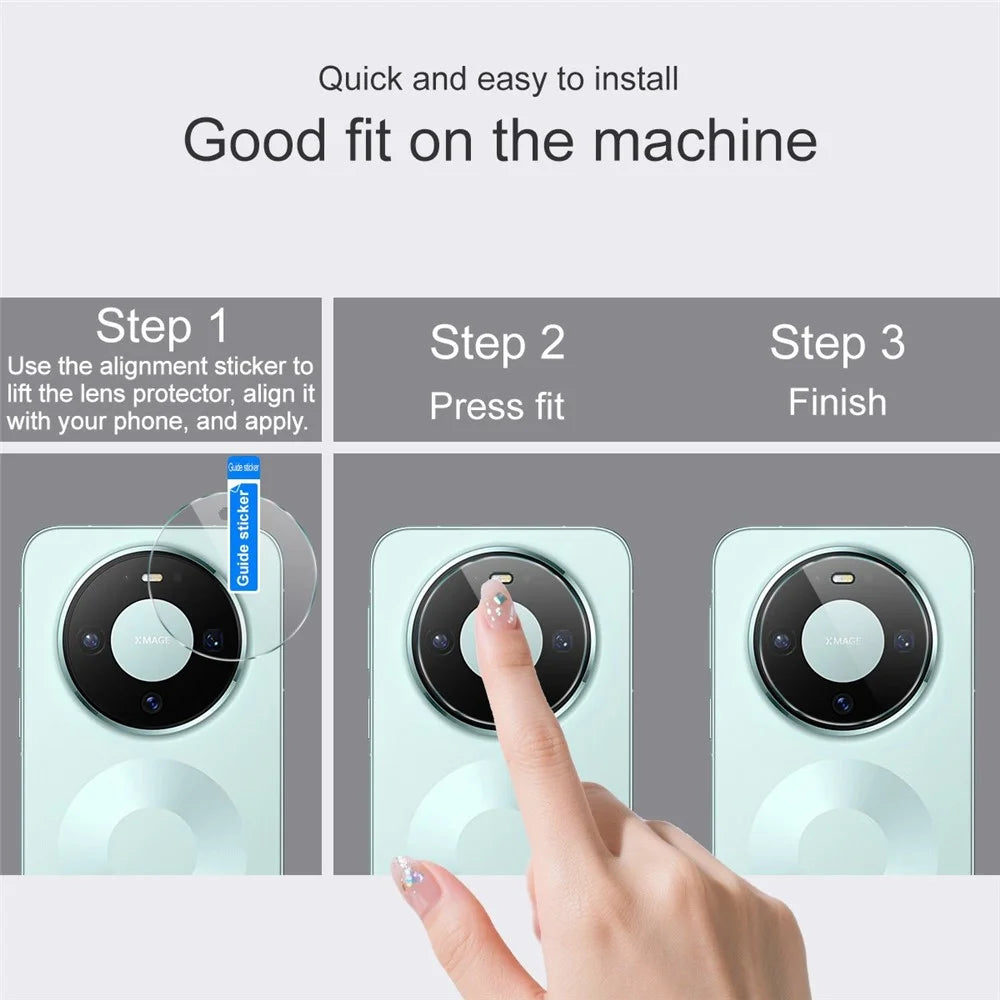 IMAK For Huawei Mate 80 / Mate 80 Pro Full Coverage Camera Lens Protector Slim Tempered Glass Lens Film - 4