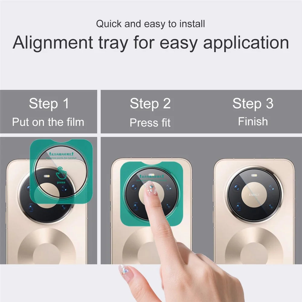 IMAK For Huawei Mate 80 Pro Max Camera Lens Protector Tempered Glass Full Cover Lens Film with Self Positioning Frame - 7