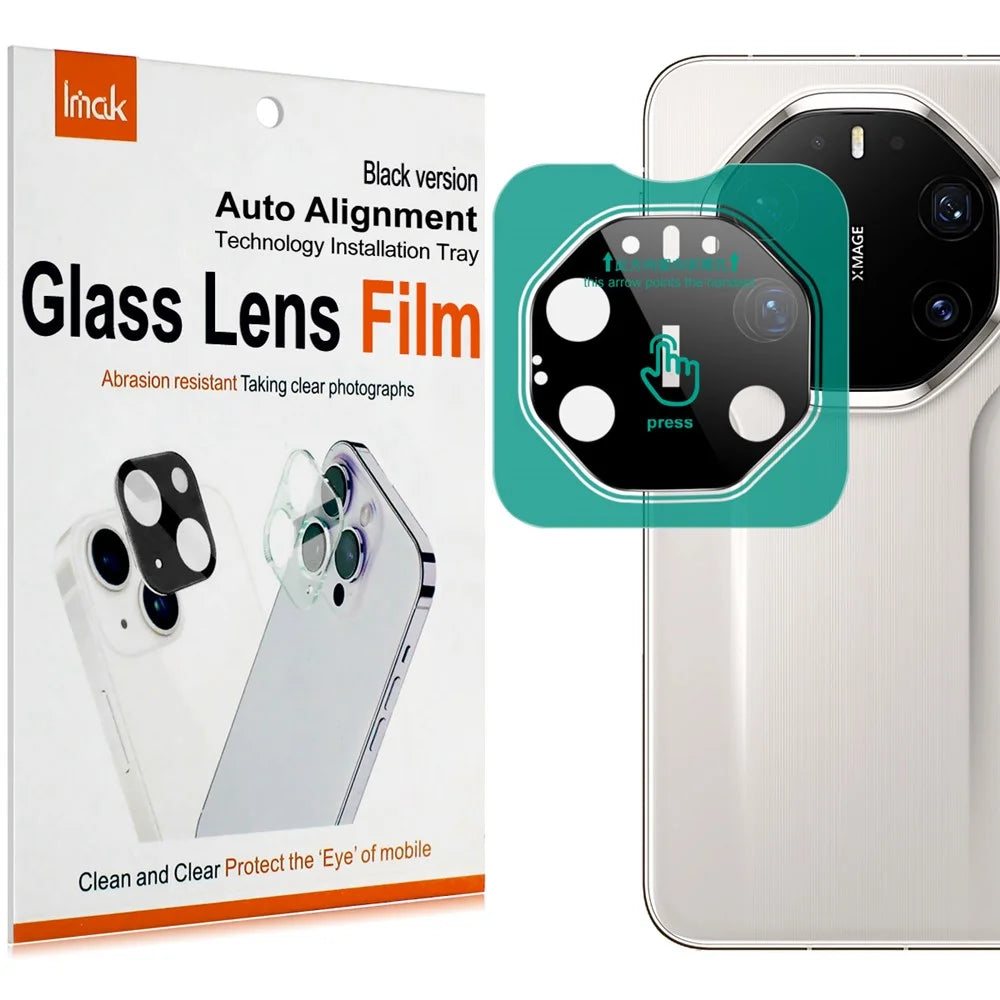 IMAK For Huawei Mate 80 RS Ultimate Tempered Glass Full Cover Camera Lens Protector with Self Positioning Frame (Black Version) - 1