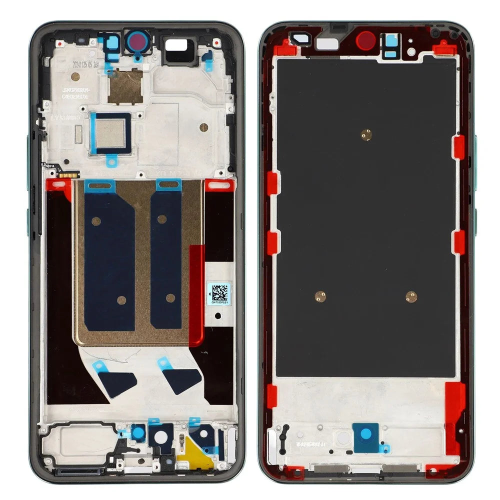 For Realme 14 Pro+ 5G Middle Plate Frame Repair Part (A-Side) (without Logo) - Green - 1