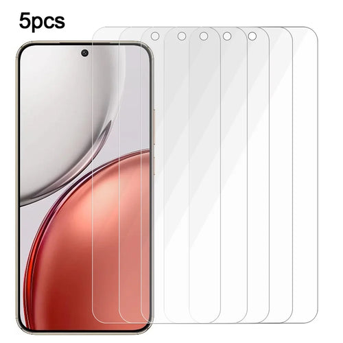 5Pcs For Honor Magic8 Lite 5G / X9d 5G / X70 5G Front Screen Protector 0.3mm 2.5D Full Glue Tempered Glass Clear Film, Not Full Covering - 1