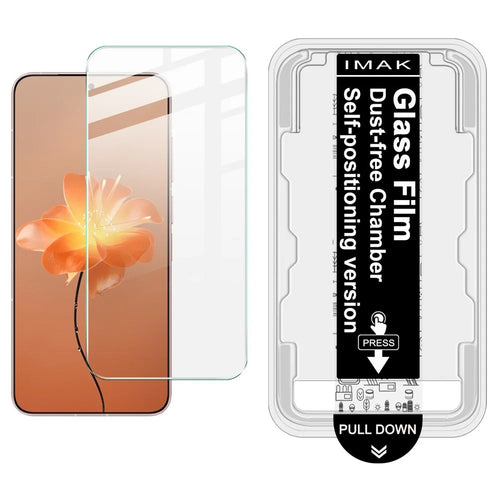 IMAK H Series For Meizu 22 Tempered Glass Screen Protector Easy Installation Film with Auto Dust-Remove Tool - Transparent Kit (NOT Complete Covering) (Fingerprint Unlock) - 1