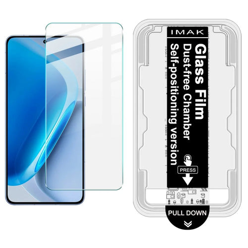 IMAK H Series For vivo iQOO Neo11 5G Tempered Glass Screen Protector Easy Installation Film with Auto Dust-Remove Tool - Transparent Kit (NOT Complete Covering) (Fingerprint Unlock) - 1