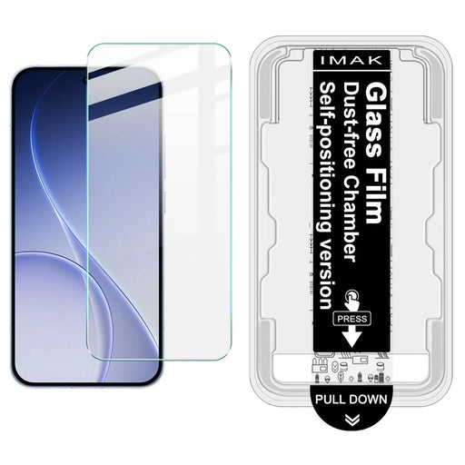 IMAK H Series For Oppo Reno15 Pro 5G (Global) / Reno15 5G (China) Tempered Glass Screen Protector Easy Installation Film with Auto Dust-Remove Tool - Transparent Kit (NOT Complete Covering) (Fingerprint Unlock) - 1