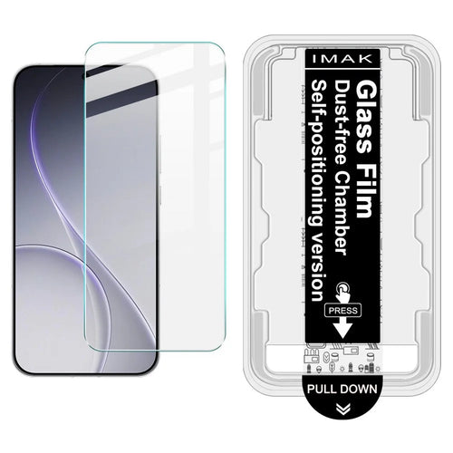 IMAK H Series For Oppo Reno15 Pro Max 5G (Global) / Reno15 Pro 5G (China) Tempered Glass Screen Protector Easy Installation Film with Auto Dust-Remove Tool - Transparent Kit (NOT Complete Covering) (Fingerprint Unlock) - 1