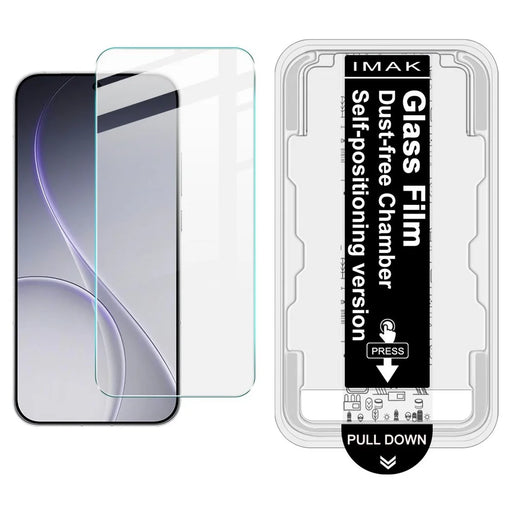 IMAK H Series For Oppo Reno15 Pro Max 5G (Global) / Reno15 Pro 5G (China) Tempered Glass Screen Protector Easy Installation Film with Auto Dust-Remove Tool - Transparent Kit (NOT Complete Covering) (Fingerprint Unlock) - 1