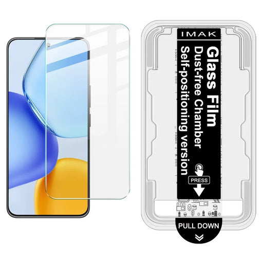 IMAK H Series For Honor X60 GT 5G Tempered Glass Screen Protector Easy Installation Film with Auto Dust-Remove Tool - Transparent Kit (NOT Complete Covering) (Fingerprint Unlock) - 1